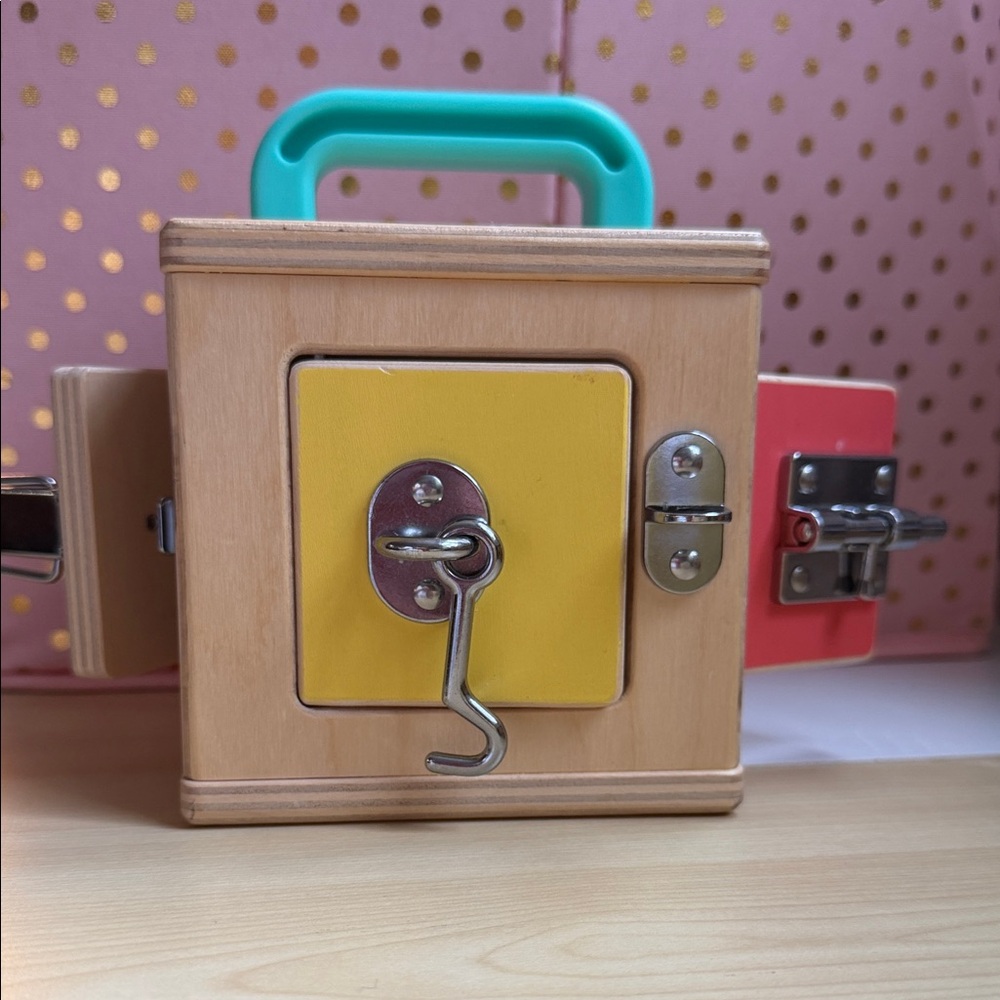 Lovevery Wooden Busy Box Lock Toy